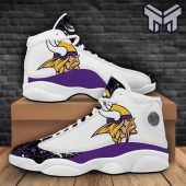 Minnesota Vikings Air Jordan 13nfl Big Logo Bling Bling Football Team Sneaker White Black J13 Shoes 1.jpg - demo10