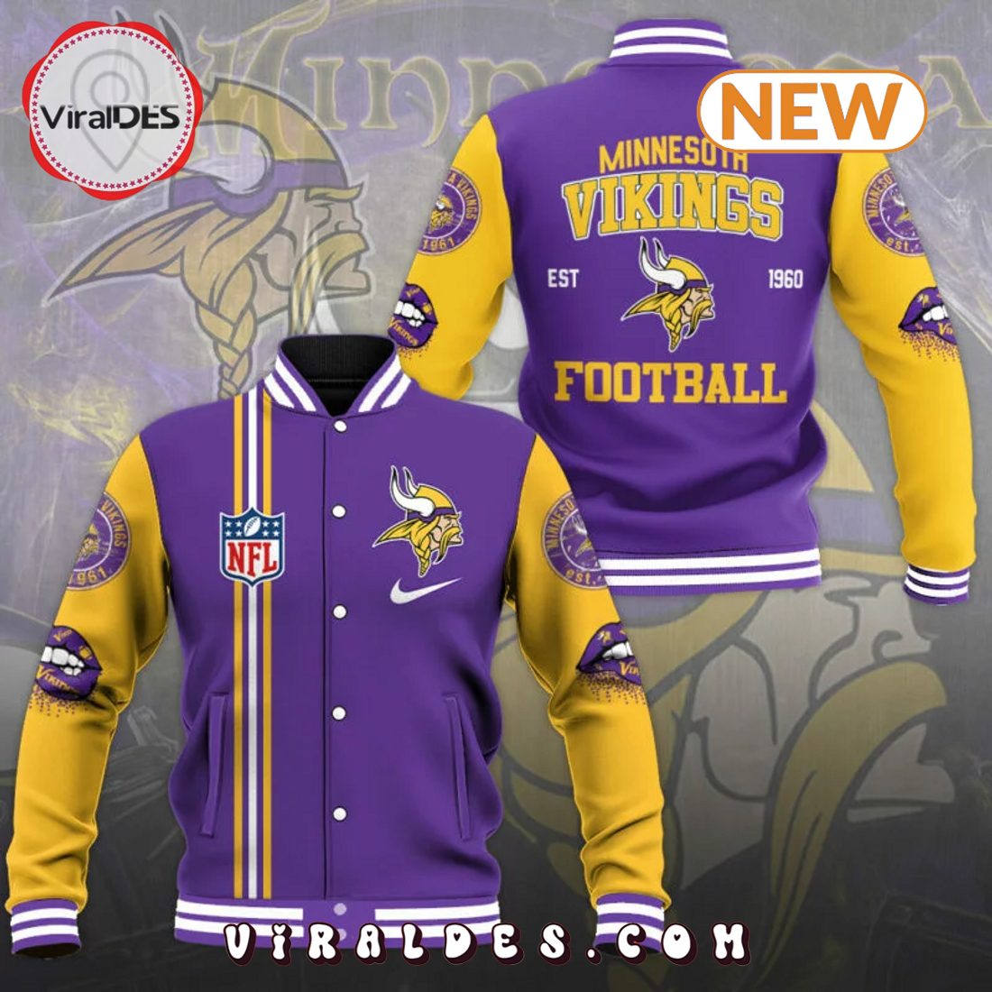 Minnesota Vikings Football Baseball Jersey Minnesota Vikings Football Baseball Jersey
