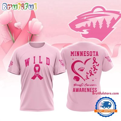 Minnesota Wild  2025 NHL Pink Breast Cancer Awareness All Over Print Shirt