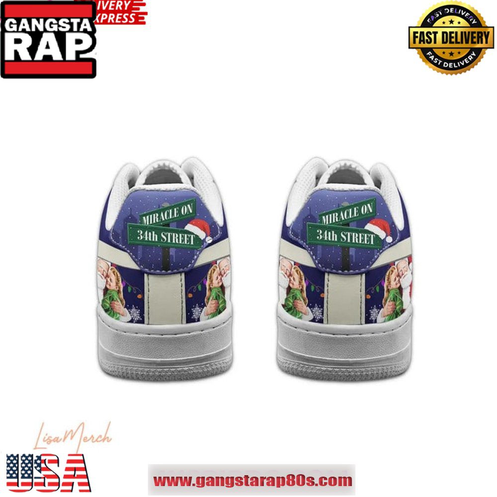Miracle on 34th Street Limited Edition Air Force 1 Running Sneakers Shoes Miracle on 34th Street Limited Edition Air Force 1 Running Sneakers Shoes