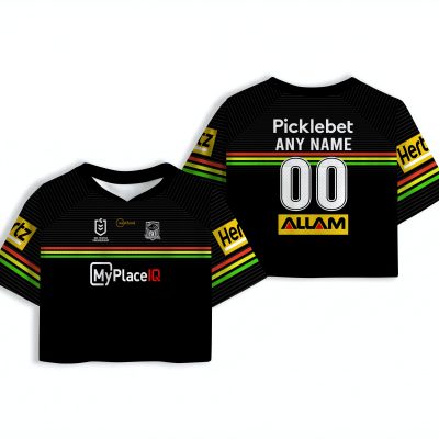 Penrith Panthers NRL AOP Mesh Football Crop Top 2026 Jersey  Personalized name and number