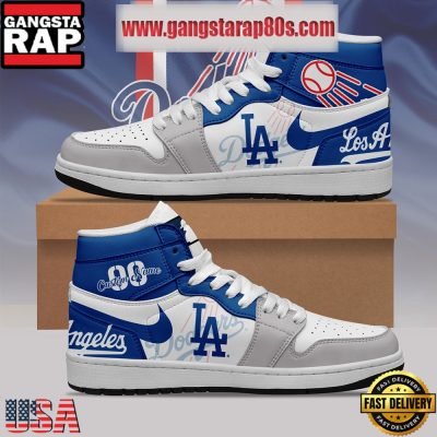 MLB Los Angeles Dodgers Unique Design Custom Name Air Jordan 1 Shoes Running Sneakers