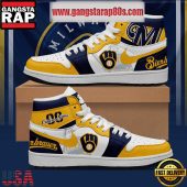Mlb Milwaukee Brewers Unique Design Custom Name Air Jordan 1 Shoes Running Sneakers2020.jpg - demo10
