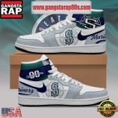 MLB Seattle Mariners Unique Design Custom Name Air Jordan 1 Shoes Running Sneakers
