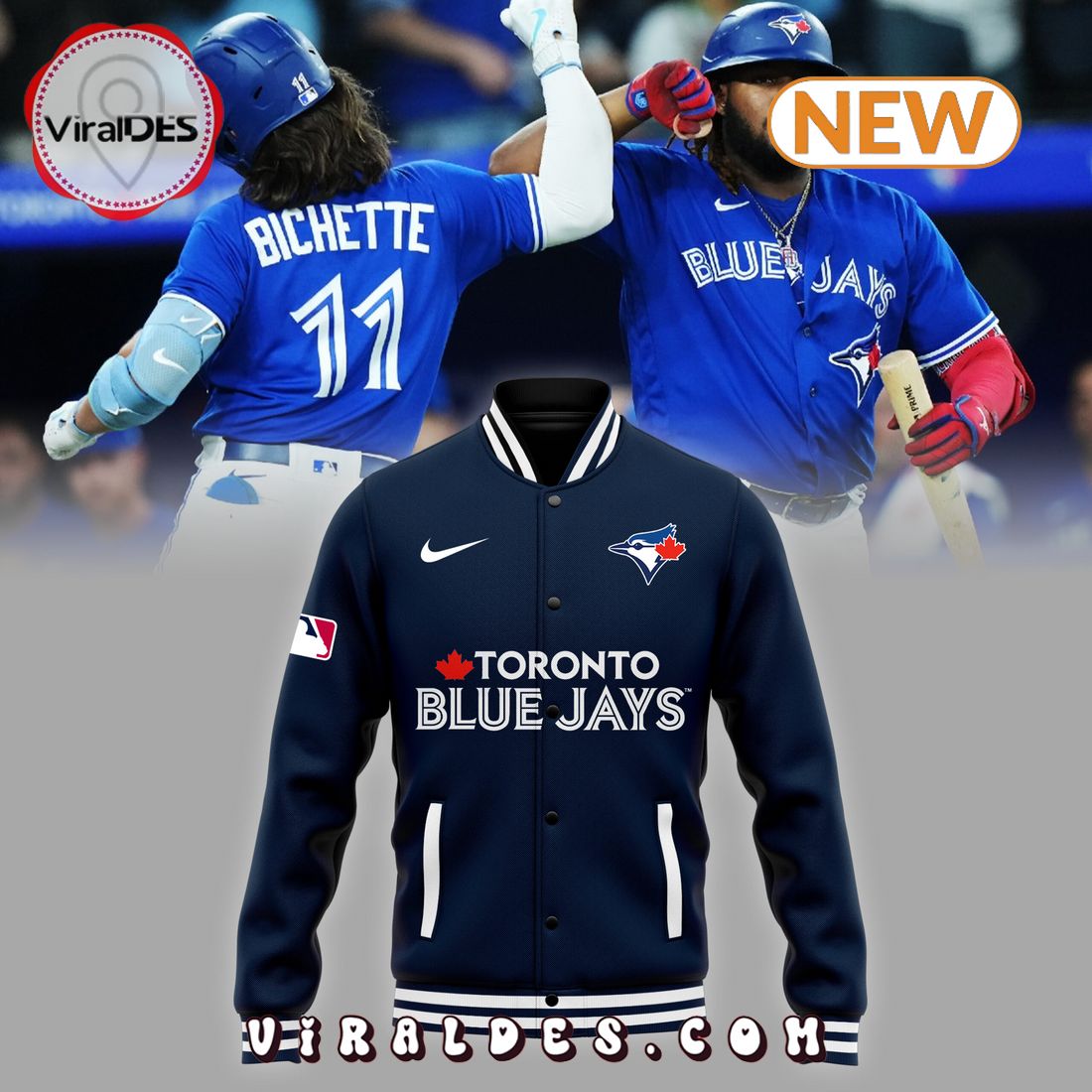 MLB Special Toronto Blue Jays Team Navy Baseball Jacket MLB Special Toronto Blue Jays Team Navy Baseball Jacket