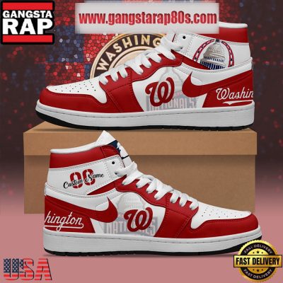 MLB Washington Nationals Unique Design Custom Name Air Jordan 1 Shoes Running Sneakers