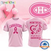 Montreal Canadiens 2025 NHL Pink Breast Cancer Awareness All Over Print Shirt