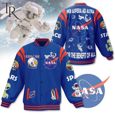 Nasa Per Aspera Ad Astra For The Benefit Of All Baseball Jacket
