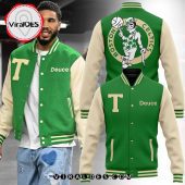 Nba Boston Celtics Jayson Tatum New Green Baseball Jacket Amazing Pic - demo10
