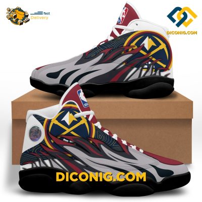 NBA Denver Nuggets Air Jordan 13 Custom Shoes DICONIG FASHION