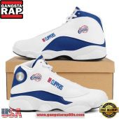 NBA Los Angeles Clippers White Blue Air Jordan 13 Shoes Running Sneakers