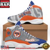 NBA New York Knicks Silver Blue Air Jordan 13 Shoes Running Sneakers