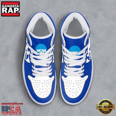 NCAA Boise State Broncos Grunge Style Custom Name Air Jordan 1 Hightop Shoes