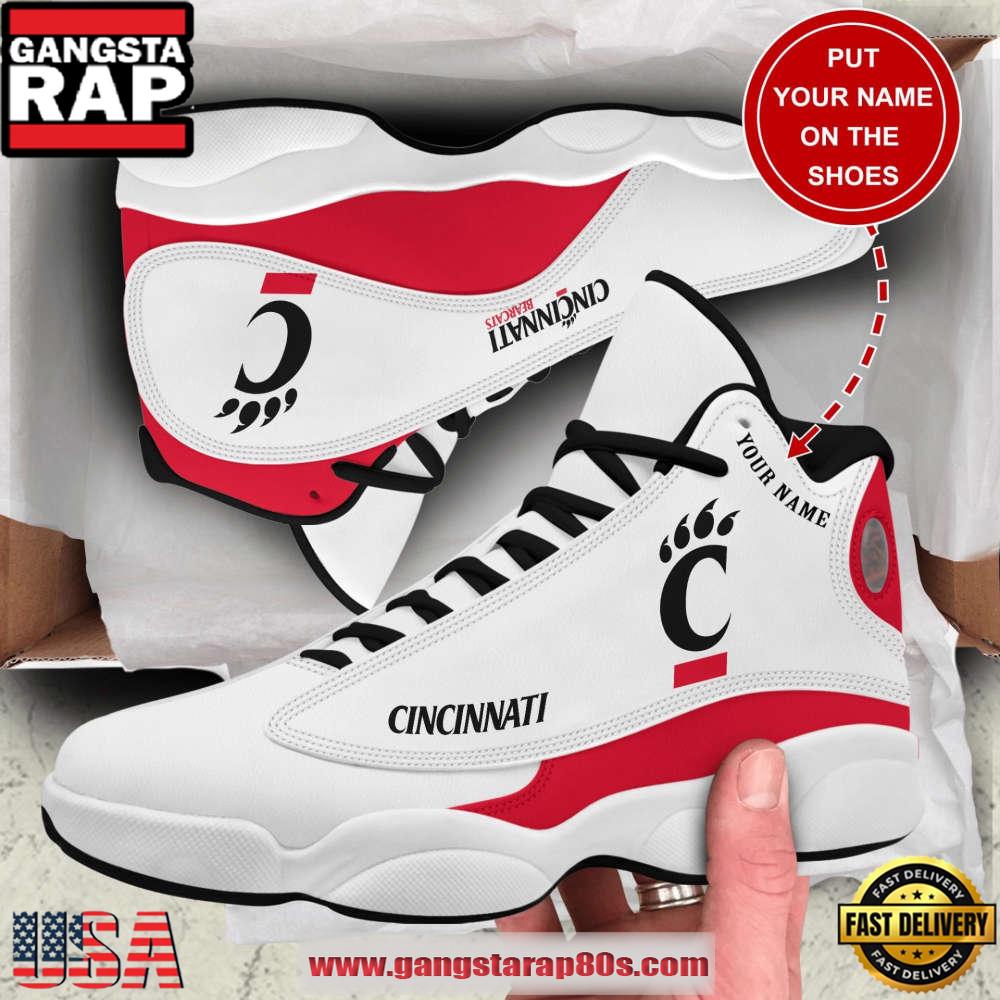 NCAA Cincinnati Bearcats Custom Name White Air Jordan 13 Shoes Running Sneakers For Men And Women NCAA Cincinnati Bearcats Custom Name White Air Jordan 13 Shoes Running Sneakers For Men And Women