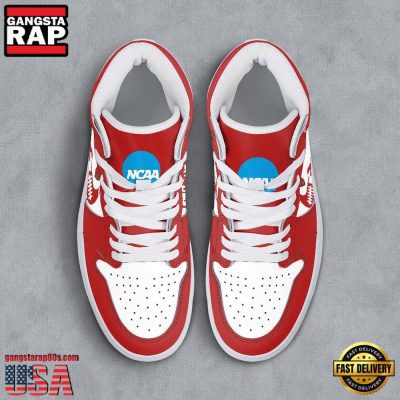 NCAA Cornell Big Red Grunge Style Custom Name Air Jordan 1 Hightop Shoes
