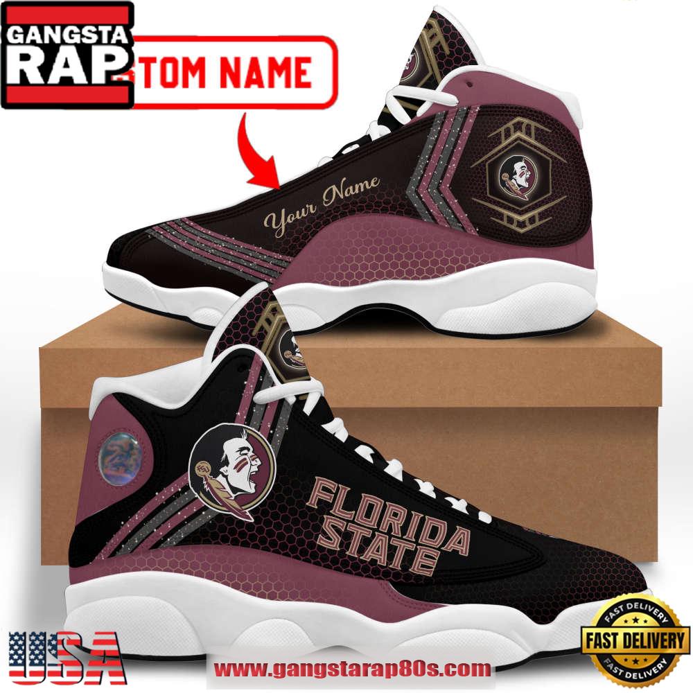 NCAA Florida State Seminoles Custom Name Garnet Black Air Jordan 13 Shoes Running Sneakers NCAA Florida State Seminoles Custom Name Garnet Black Air Jordan 13 Shoes Running Sneakers