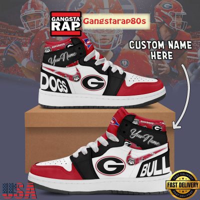 NCAA Georgia Bulldogs Custom Name Air Jordan 1 Shoes Running Sneakers