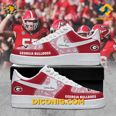 NCAA Georgia Bulldogs Air Force 1 Custom Shoes DICONIG FASHION