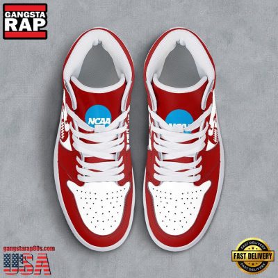 NCAA Indiana Hoosiers Grunge Style Custom Name Air Jordan 1 Hightop Shoes