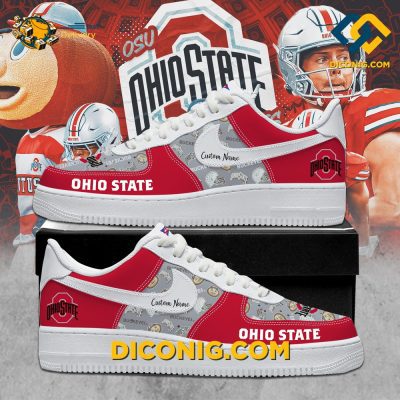 NCAA Ohio State Buckeyes Air Force 1 Custom Shoes DICONIG FASHION
