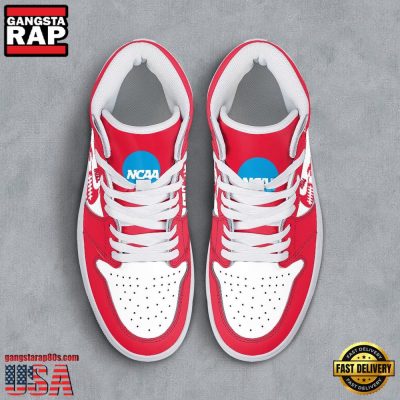 NCAA Ole Miss Rebels Grunge Style Custom Name Air Jordan 1 Hightop Shoes