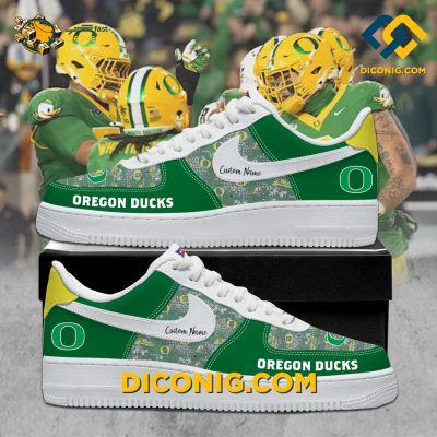 NCAA Oregon Ducks Air Force 1 Custom Shoes DICONIG FASHION