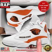 NCAA Oregon State Beavers Custom Name White Air Jordan 13 Shoes Running Sneakers