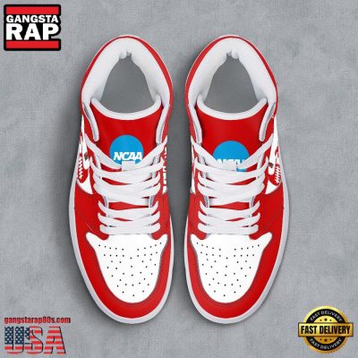 NCAA Texas Tech Red Raiders Grunge Style Custom Name Air Jordan 1 Hightop Shoes