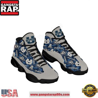 NCAA Utah State Aggies Logo Air Jordan 13 Shoes Running Sneakers