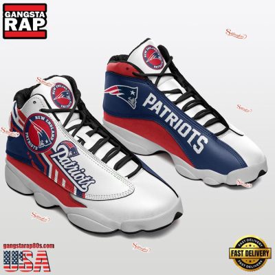 NFL New England Patriots New Design Air Jordan 13 Running Sneakers Shoes For Fans
