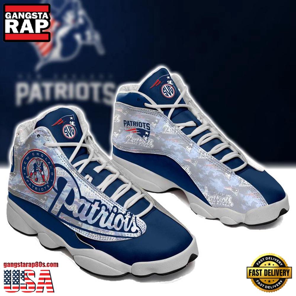 New England Patriots NFL Ver 2 Air Jordan 13 Sneakers Shoes New England Patriots NFL Ver 2 Air Jordan 13 Sneakers Shoes