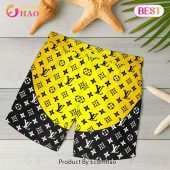 New Louis Vuitton Black Gold Hot Summer 2023 Hawaiian Shirt Beach Shorts 5 4pesi.jpg - demo10