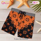 New Louis Vuitton Black Mix Orange Hot Color Summer 2023 Hawaiian Shirt Beach Shorts 4 Utlm1.jpg - demo10