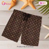 New Louis Vuitton Brown Color Hawaiian Shirt Beach Shorts 4 Fwsku.jpg - demo10