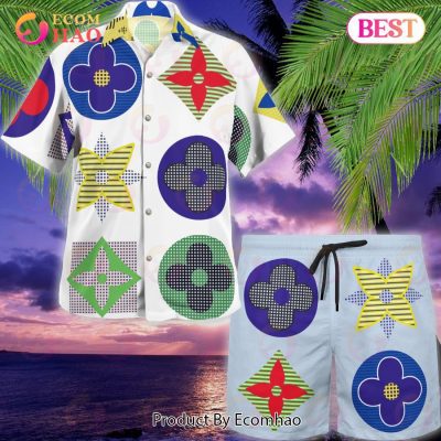 NEW Louis Vuitton Flower Hot Summer Hawaiian Shirt & Beach Shorts