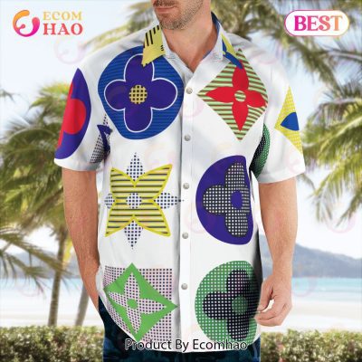 NEW Louis Vuitton Flower Hot Summer Hawaiian Shirt & Beach Shorts