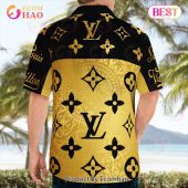 New Louis Vuitton Gold Black Hot Color Summer 2023 Hawaiian Shirt Beach Shorts 3 E4n5g.jpg - demo10