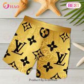 New Louis Vuitton Gold Black Hot Color Summer 2023 Hawaiian Shirt Beach Shorts 5 4mzu3.jpg - demo10