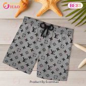 New Louis Vuitton Grey Color Hawaiian Shirt & Beach Shorts Loving Click - demo10
