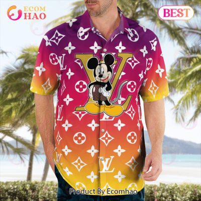 NEW Louis Vuitton Mickey Mouse Hawaiian Shirt & Beach Shorts