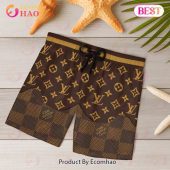 New Louis Vuitton Paris Brown Color Hawaiian Shirt Beach Shorts 4 Ihace.jpg - demo10