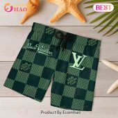 New Louis Vuitton Paris Green Color Hawaiian Shirt Beach Shorts 4 9mkyz.jpg - demo10