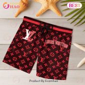 New Louis Vuitton Red Color Trending 2023 Hawaiian Shirt Beach Shorts 4 3fqgx.jpg - demo10