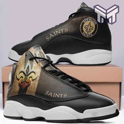 New Orleans Saints Air Jordan 13,Nfl Fans Sport White Black J13 Shoes Type03