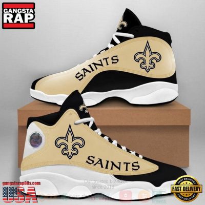 New Orleans Saints NFL Air Jordan 13 Shoes 4
