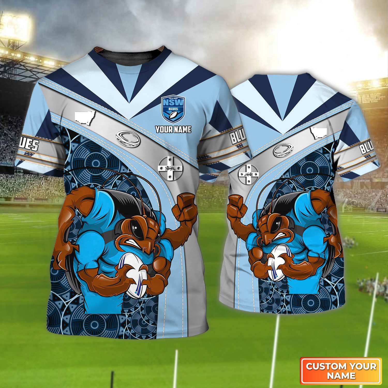 New South Wales Blues Personalized Name 3D Tshirt Gift For Nrl Fan Tad 01 New South Wales Blues Personalized Name 3D Tshirt Gift For Nrl Fan Tad 01