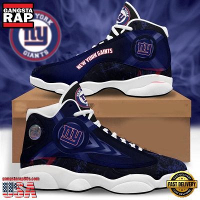 NFL New York Gaints New Design Air Jordan 13 Running Sneakers Shoes For Fans