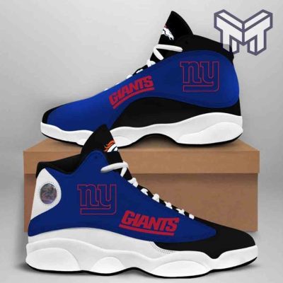 New York Giants Air Jordan 13,Nfl Big Logo Fan?S Sport Shoes Team White Black J13 Shoes