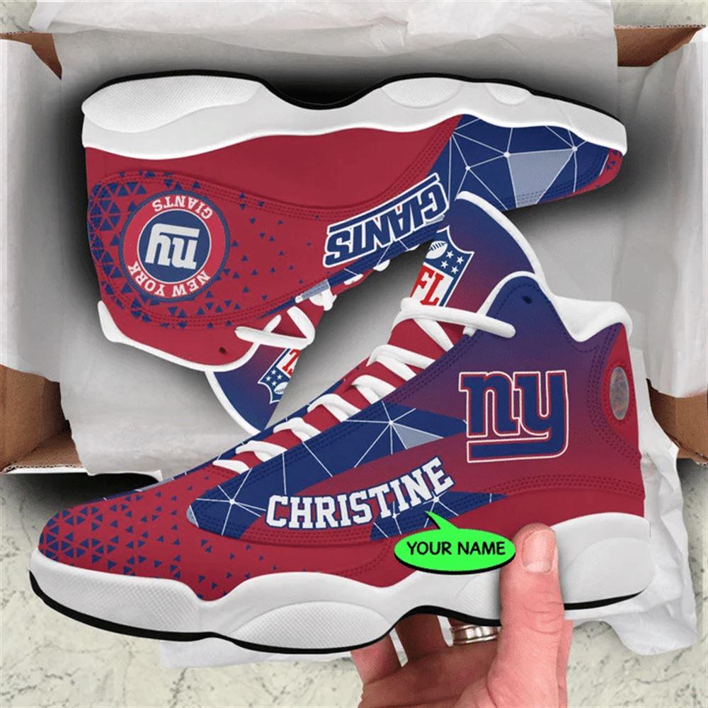 New York Giants NFL Custom Name Retro Jordan 13 Shoes New York Giants NFL Custom Name Retro Jordan 13 Shoes