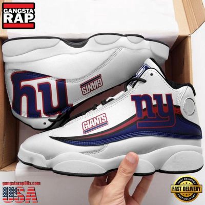 NFL New York Giants Team New Design Air Jordan 13 Running Sneakers Shoes
